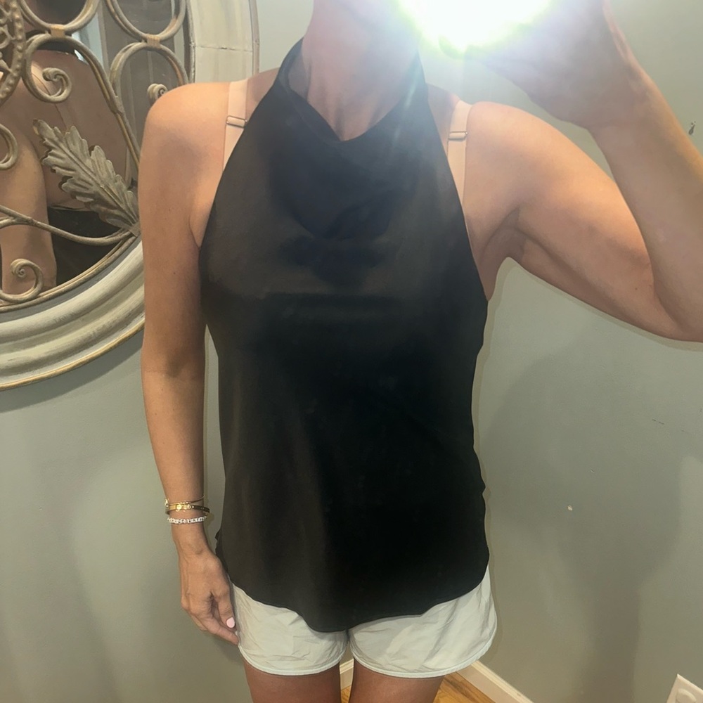 TCEC Black Halter Camisole Top